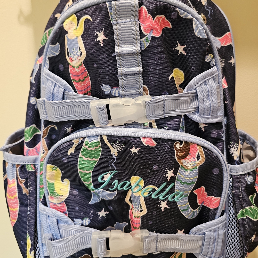 Pottery barn Mermaid Print Kids Backpack
